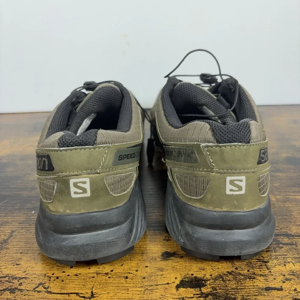 Salomon Speedcross 4 Trail Running Shoes Mens Sz 9 Green Black